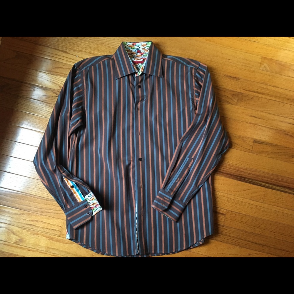 Luchiano Visconti Cotton Flip Cuff Shirt - Size M
